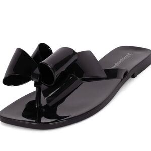 Jeffrey Campbell Jelly Black Bow Sandals